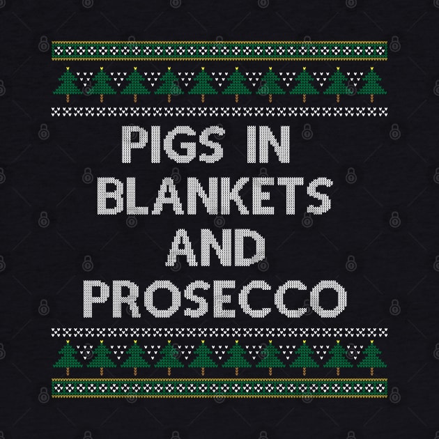 Pigs in blankets & Prosecco - Christmas by Dopamine Creative